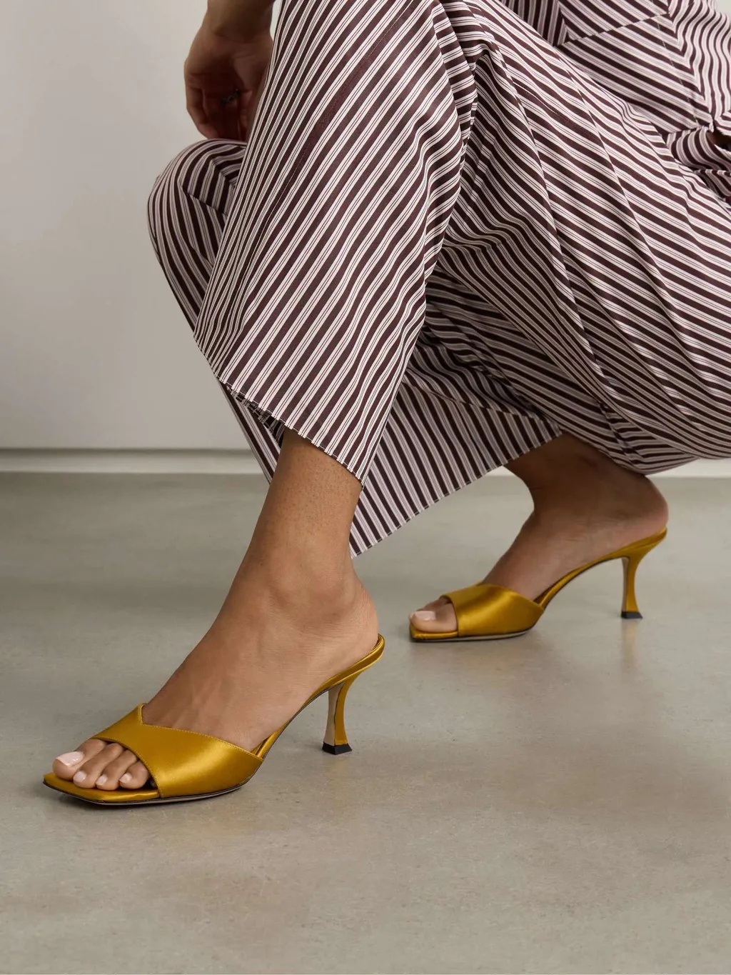 Square-Headed High-Heeled Sandals