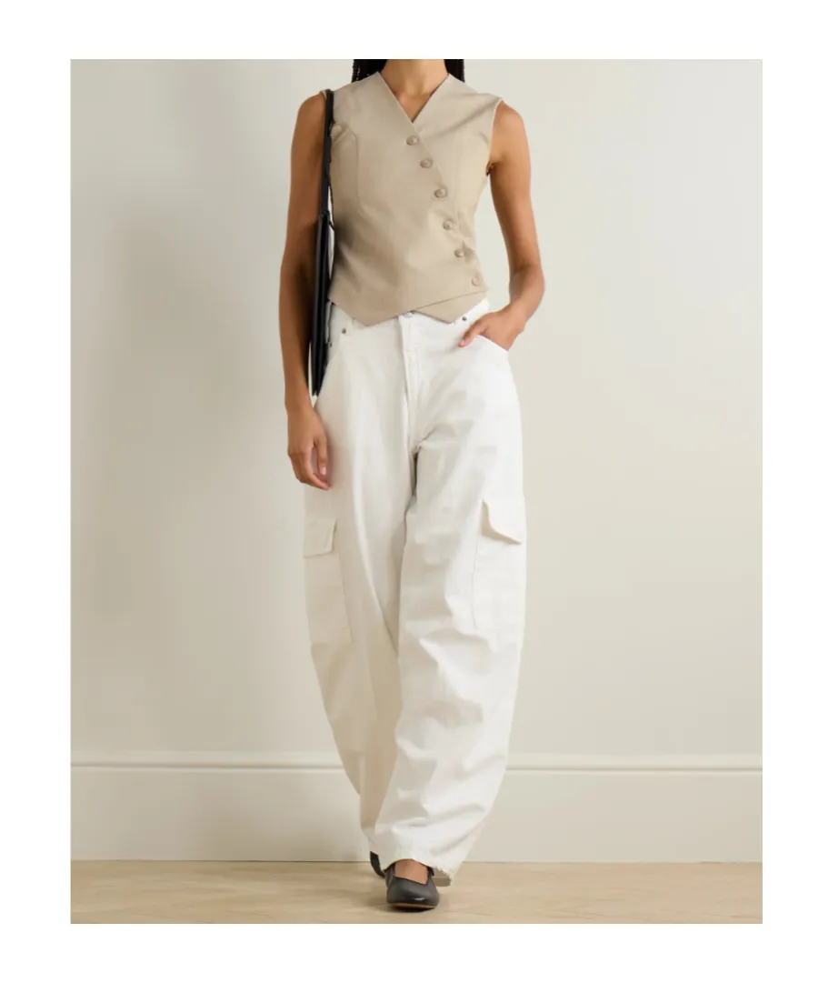 Maesa Asymmetric Canvas Vest