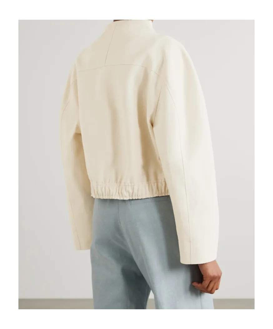 Bago Cropped Textured Cotton-Blend Twill Jacket