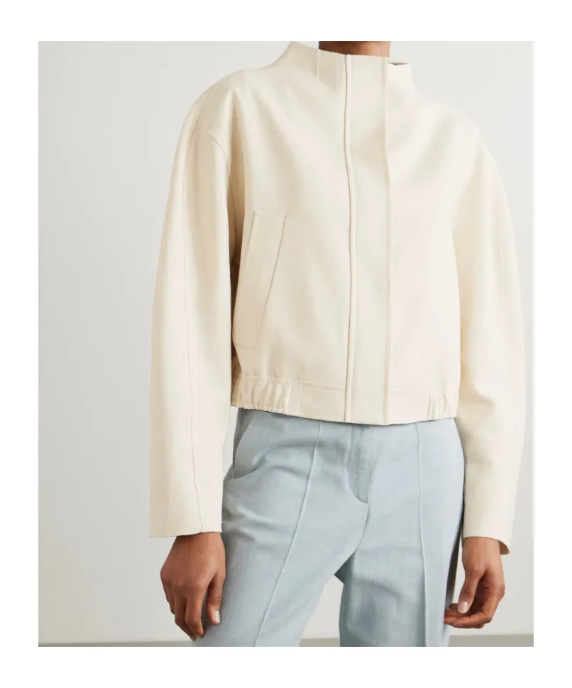 Bago Cropped Textured Cotton-Blend Twill Jacket