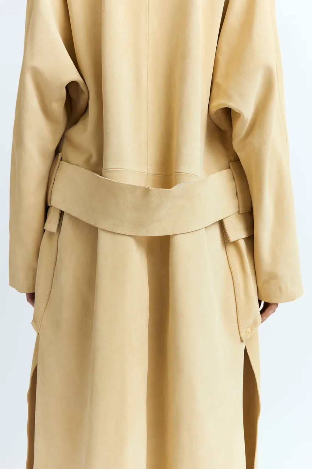 Cinzia Belted Suede Trench Coat