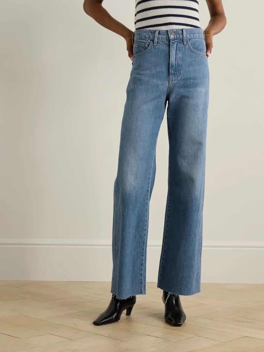 High-Waisted Wide-Leg Jeans