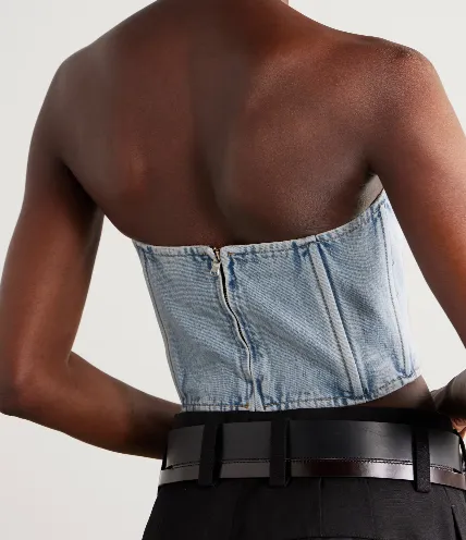 Strapless Denim Top