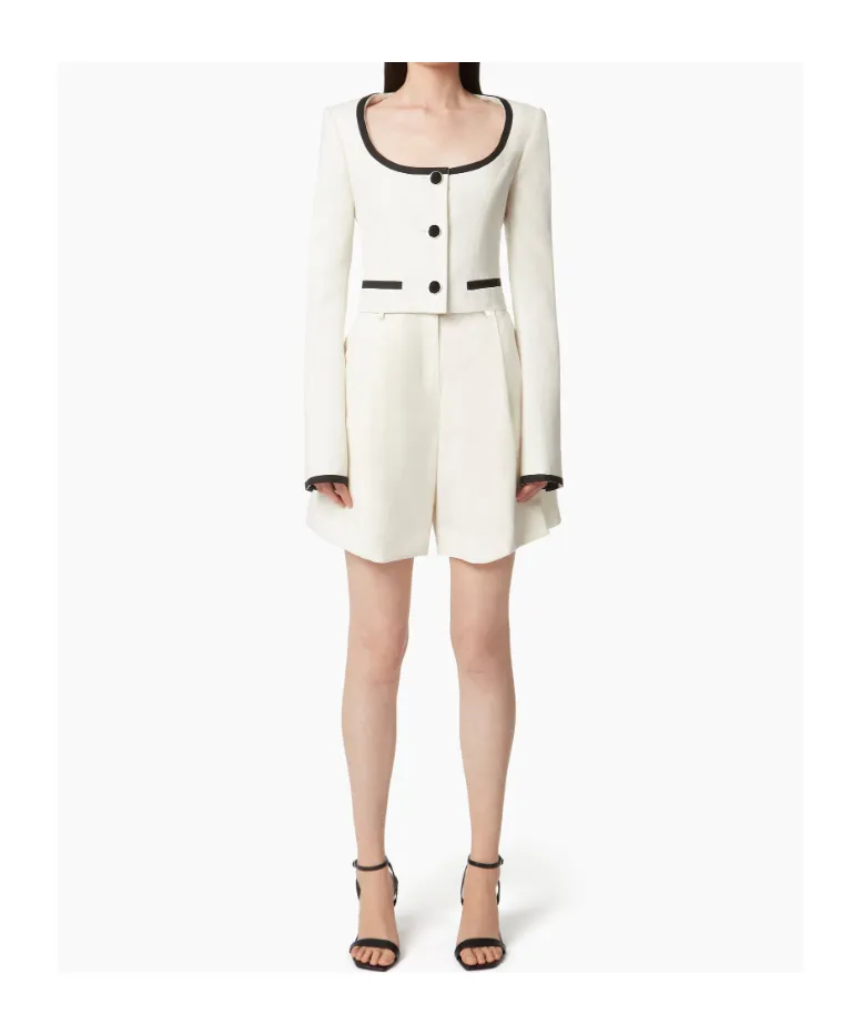Short Jacket With Round Neckline