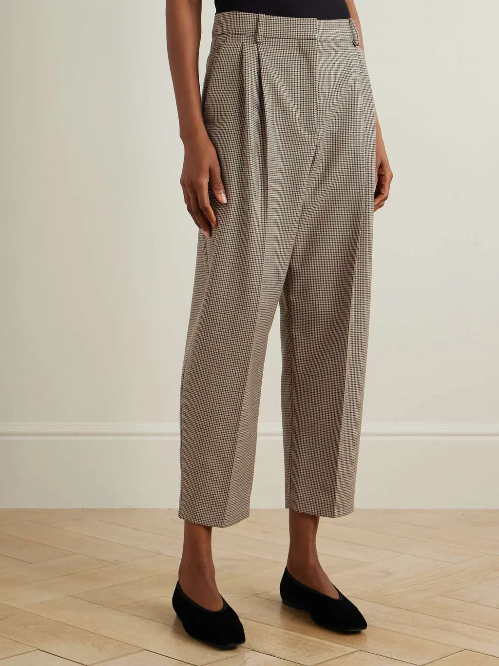 Iconic Houndstooth Cropped Trousers