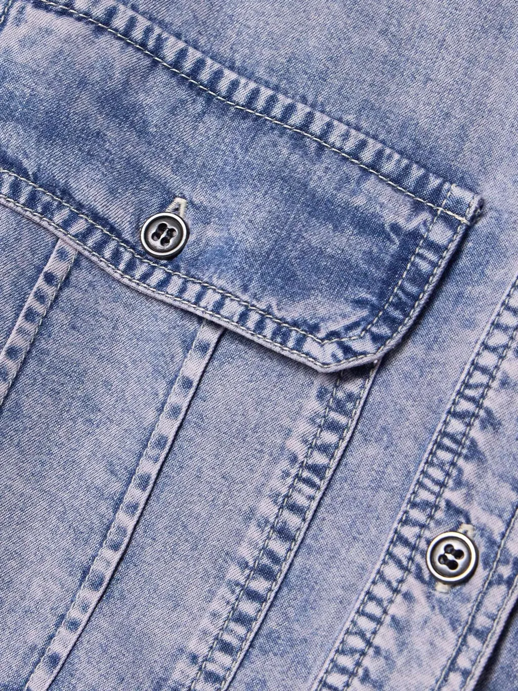 Long-Sleeved Denim Dress