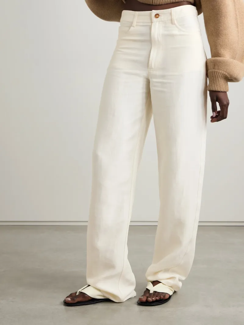 Peran Woven Straight-Leg Pants