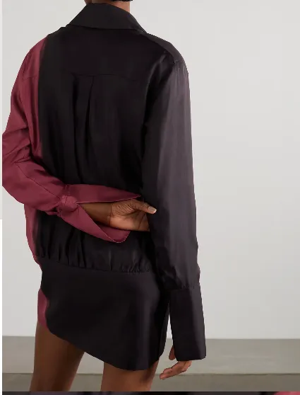 Two-Color Satin Dress