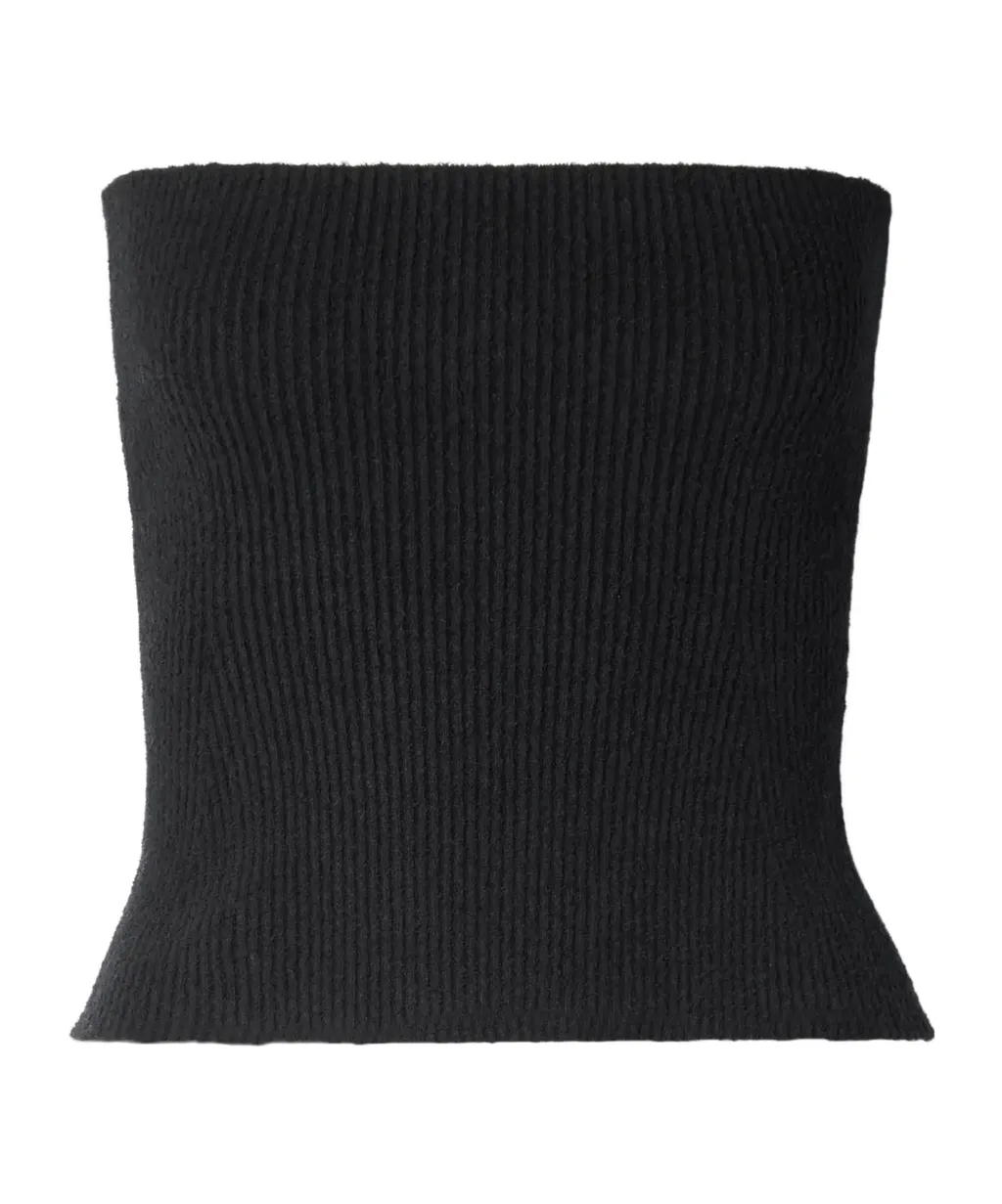 Strapless Ribbed Bandeau