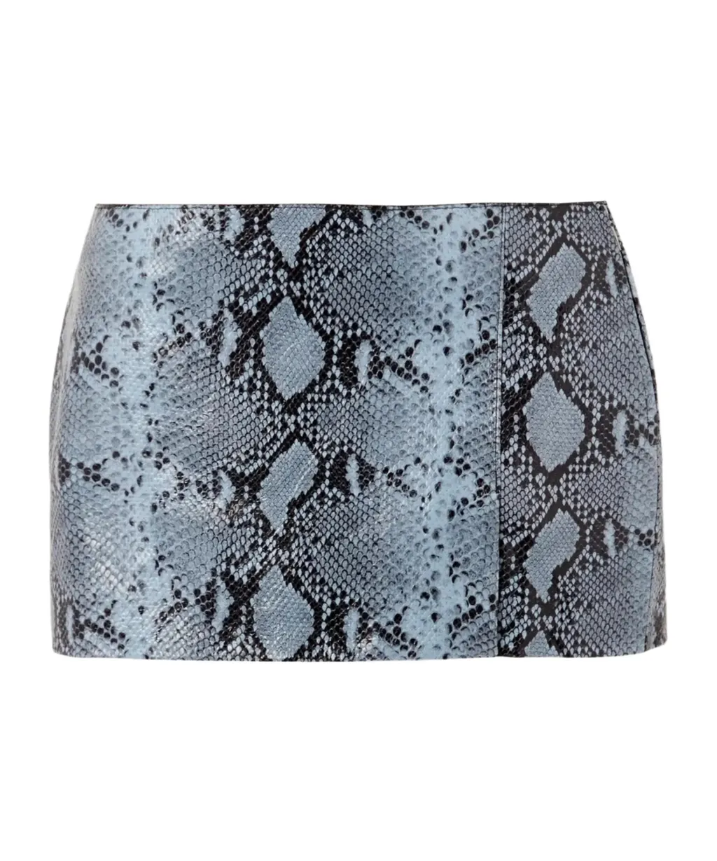 Snake-Patterned Half-Length Skirt