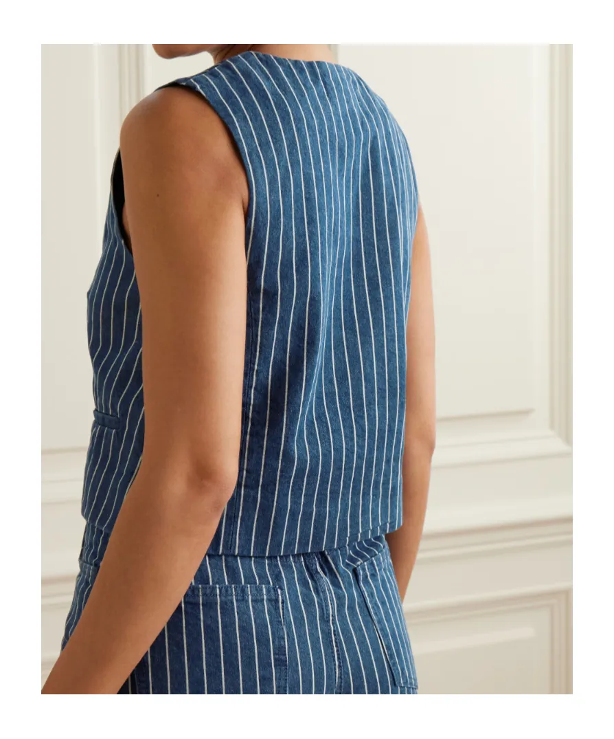 V-Neck Striped Vest