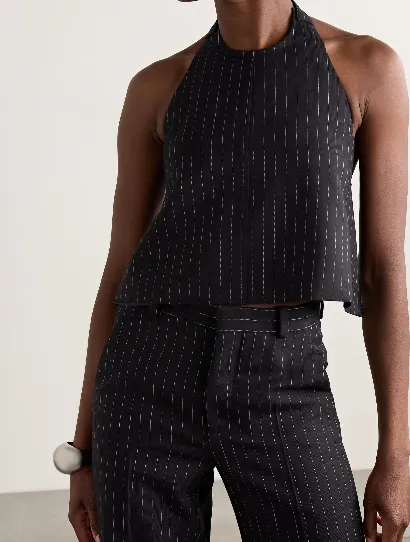 Backless Pinstripe Tank Top