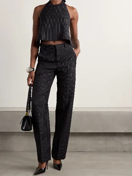 Backless Pinstripe Tank Top