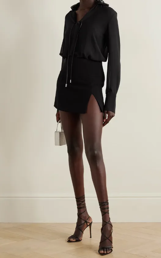 Cian Sequined Georgette Shirt