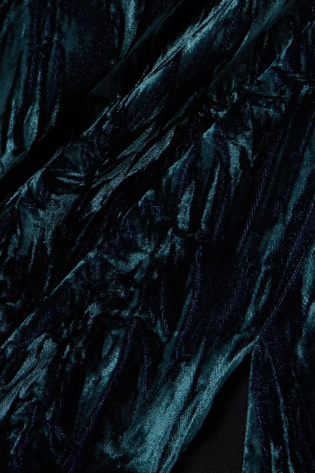 Alder One-Shoulder Crushed-Velvet Gown