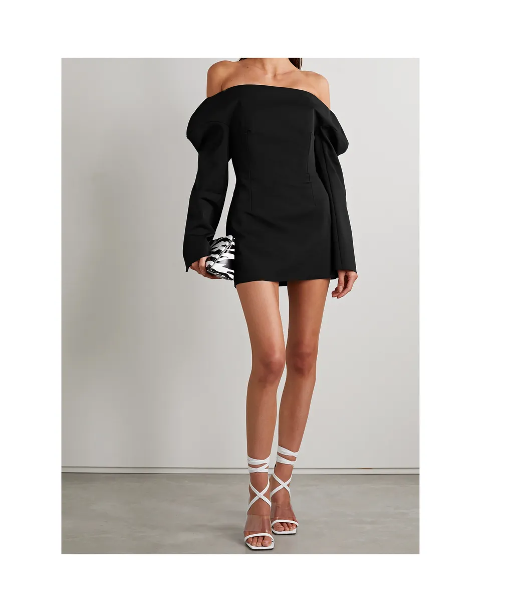 Ruffled Off-Shoulder Mini Dress