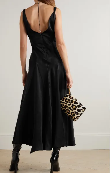 Silk Satin Mid-Length Dress