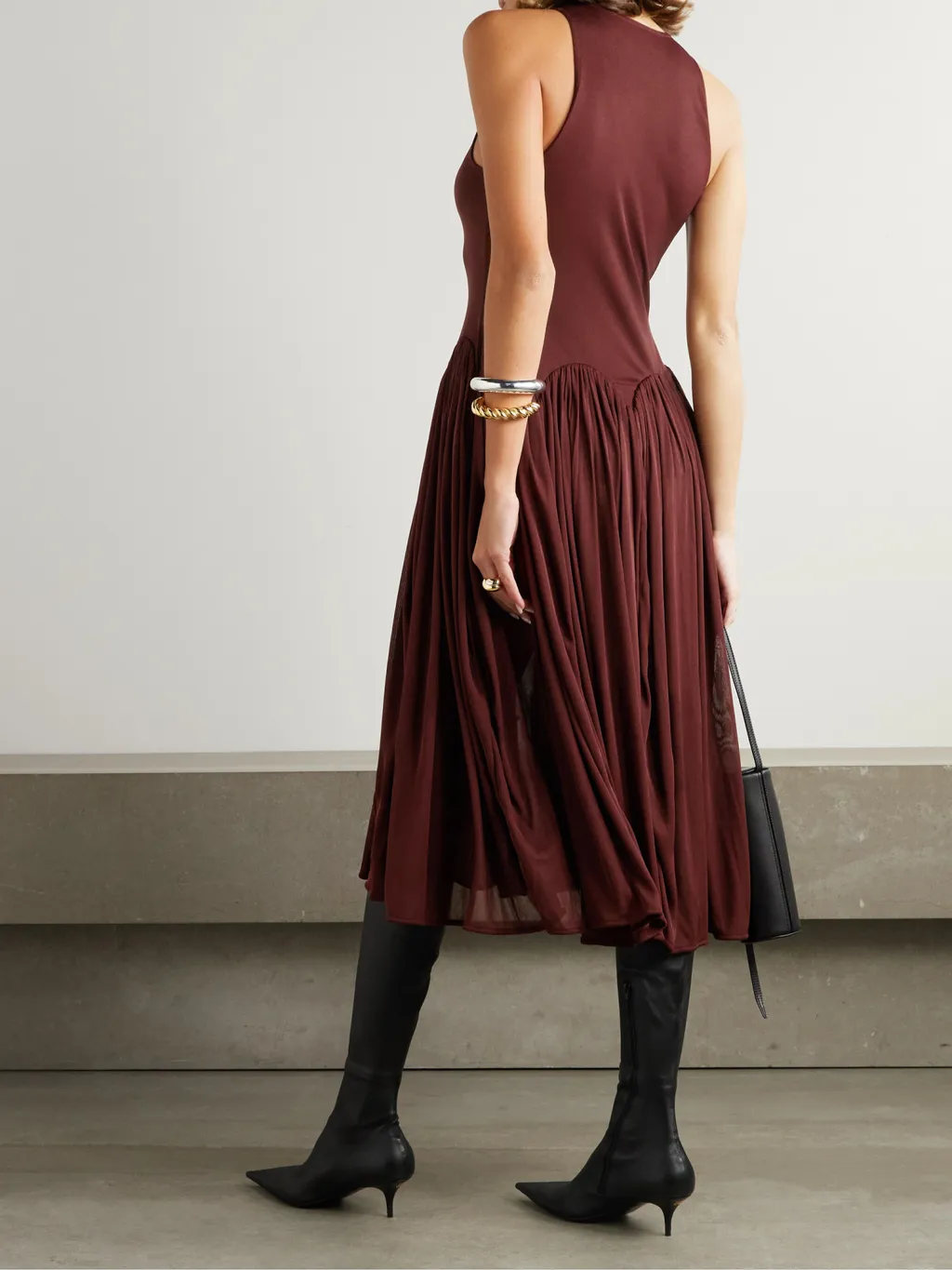 Hip-Gathered Dress
