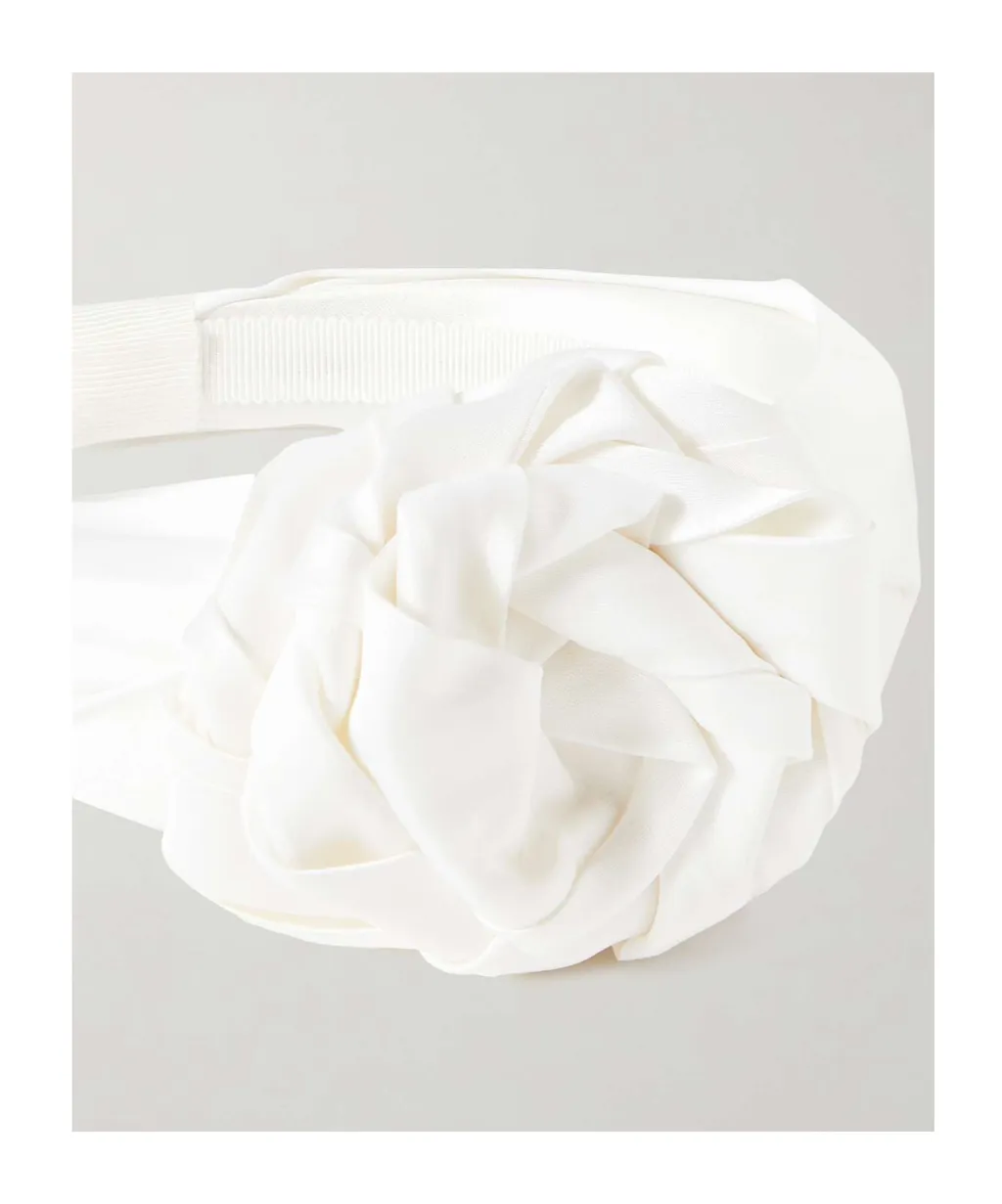 Alma AppliquÉD Duchesse-Satin Headband