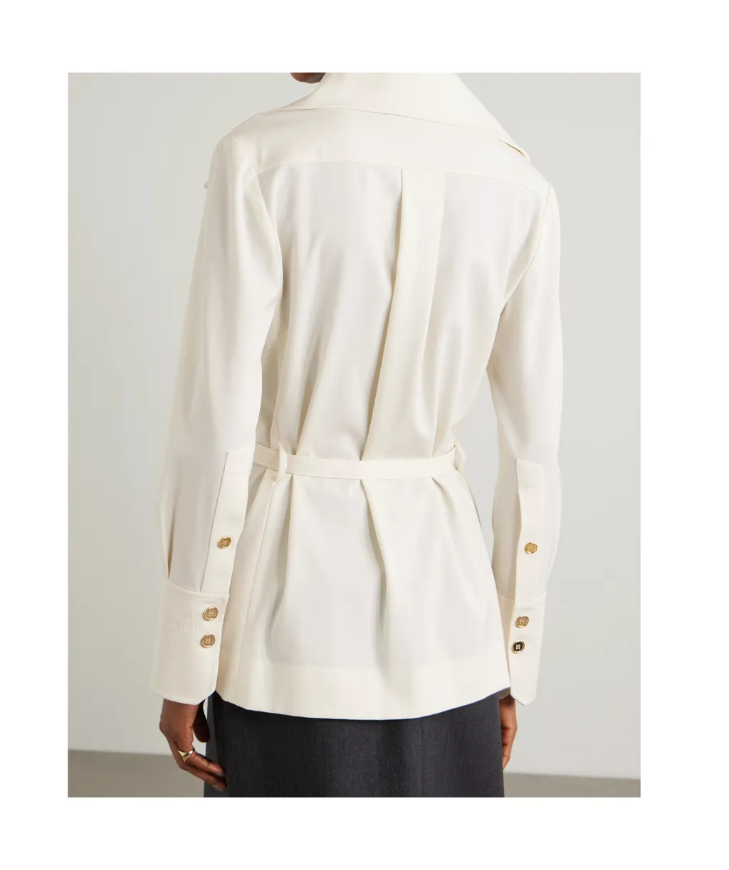 Belted Long-Sleeved Casual Jacket