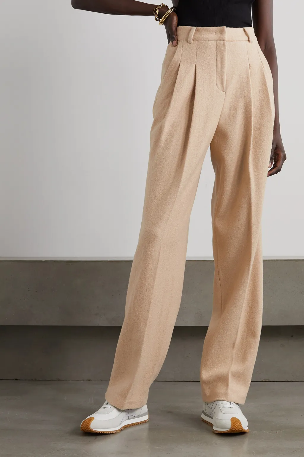 Layton Pleated Wool Trousers