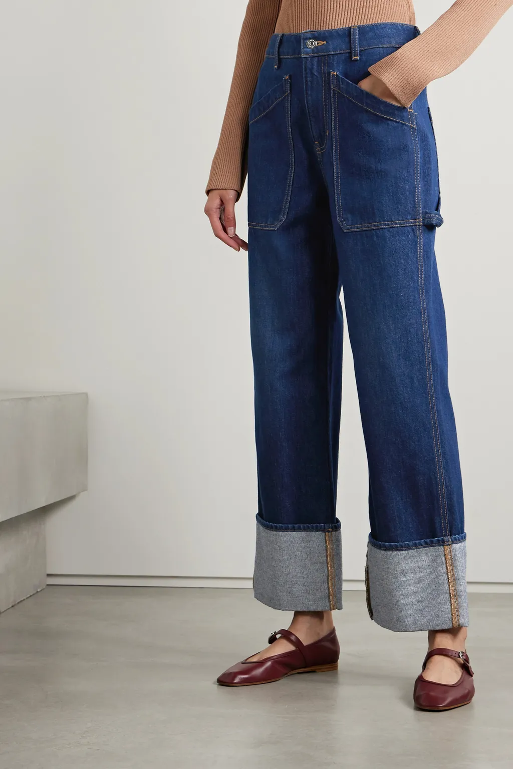 High-Waisted Wide-Leg Jeans