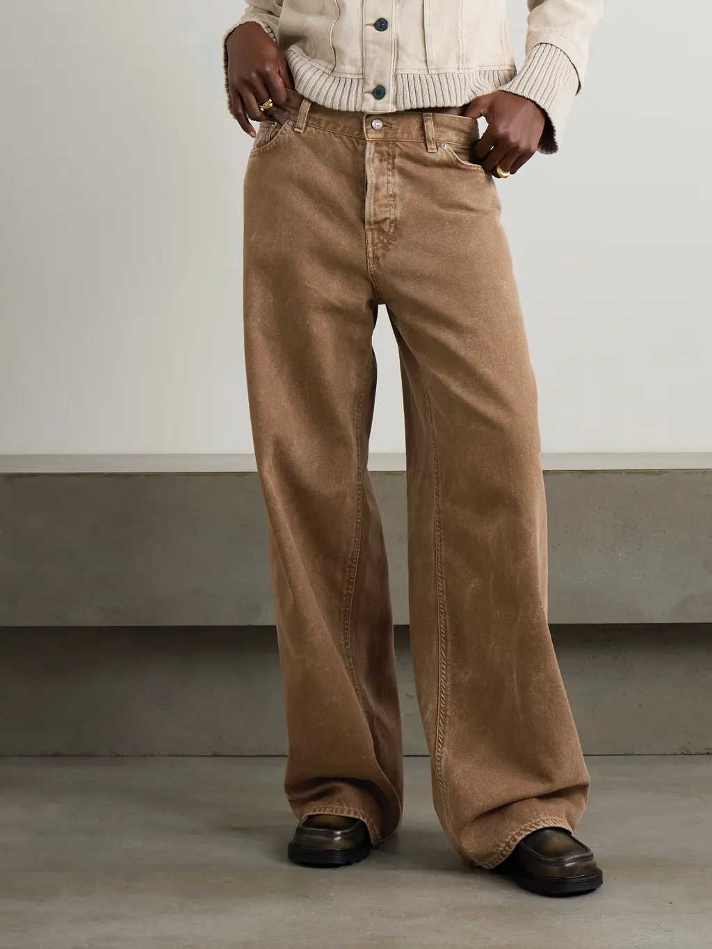 High-Waisted Wide-Leg Jeans