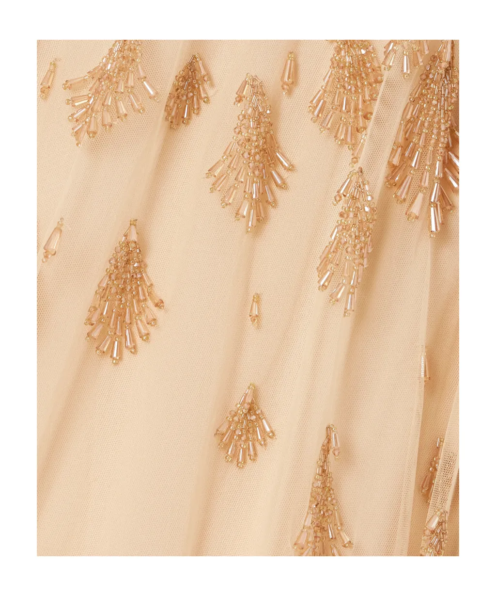 Beaded Tulle Gown