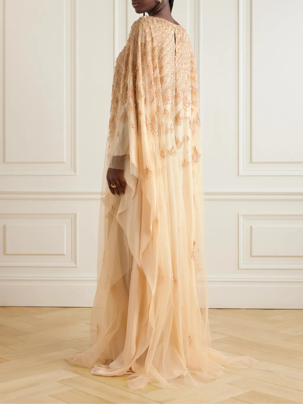 Beaded Tulle Gown