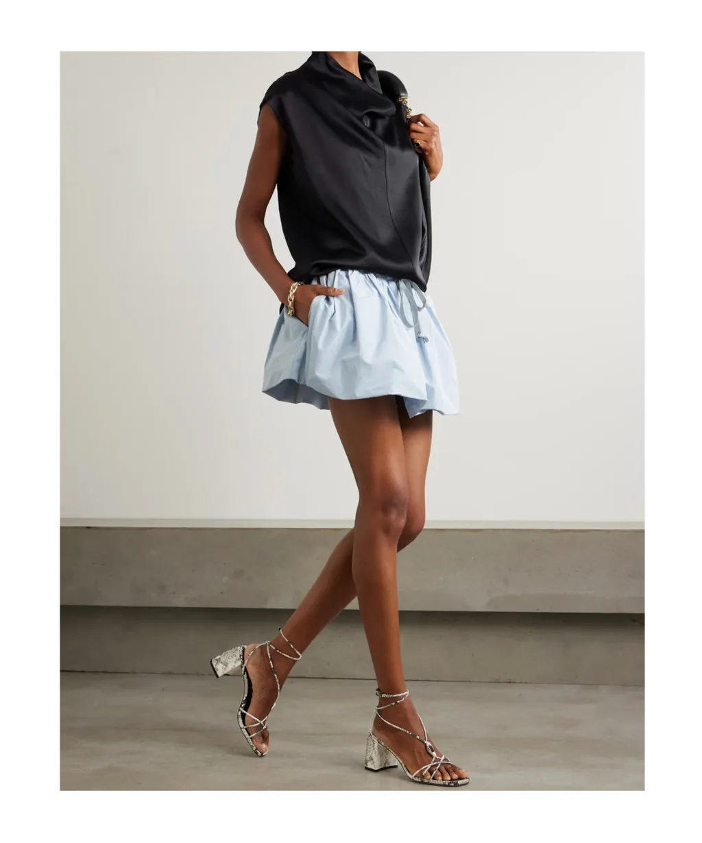 Gathered Mini Skirt