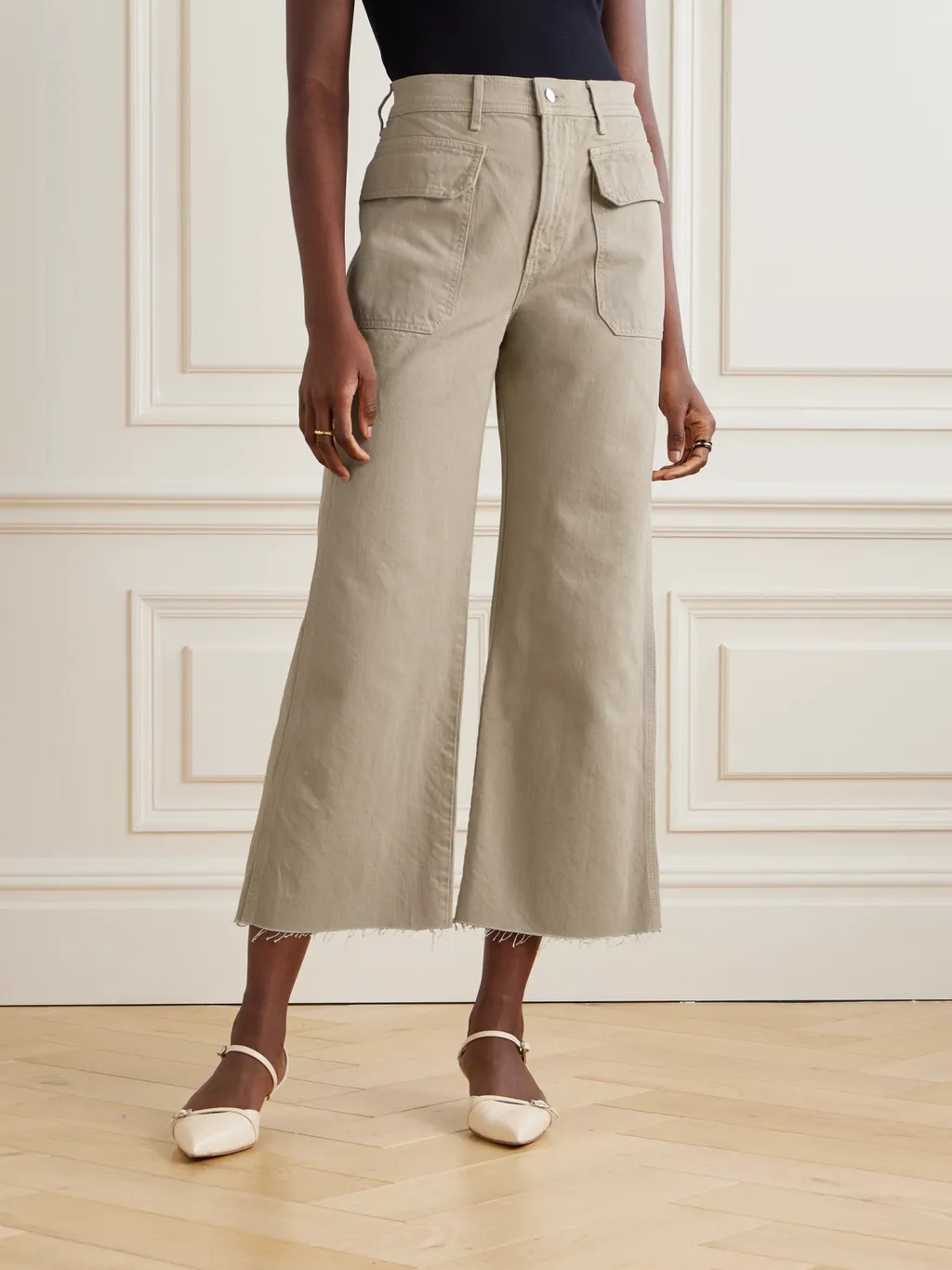 High-Waisted Casual Pants