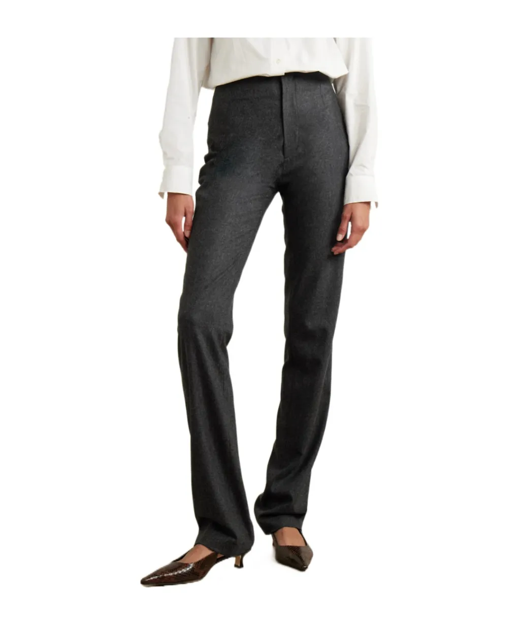 Morrison Wool-Blend Straight-Leg Pants