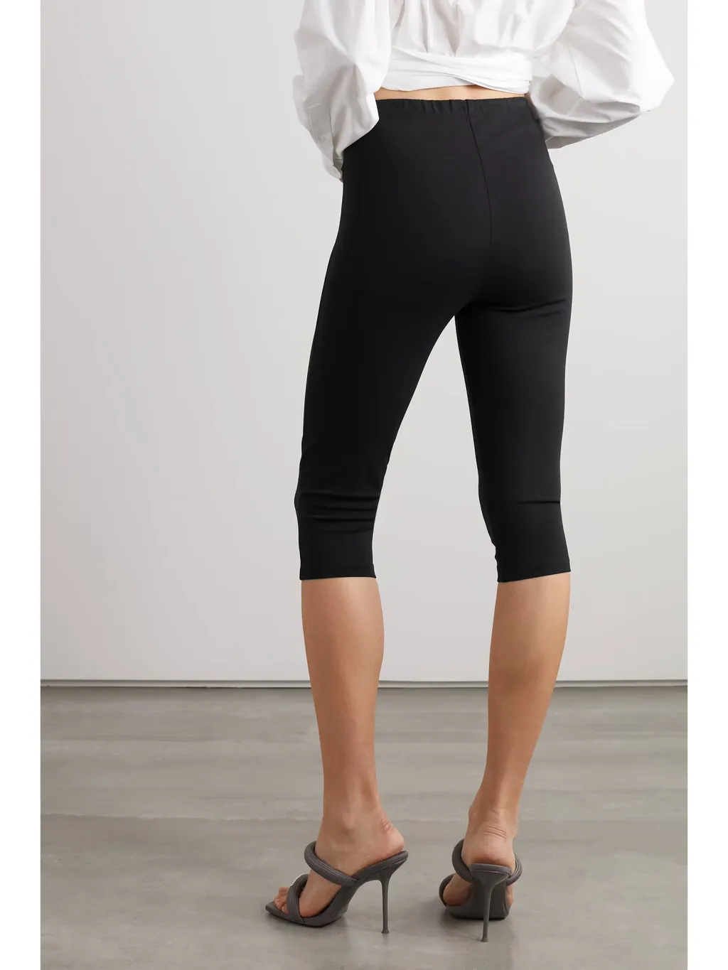 Biker-Style Cropped Leggings