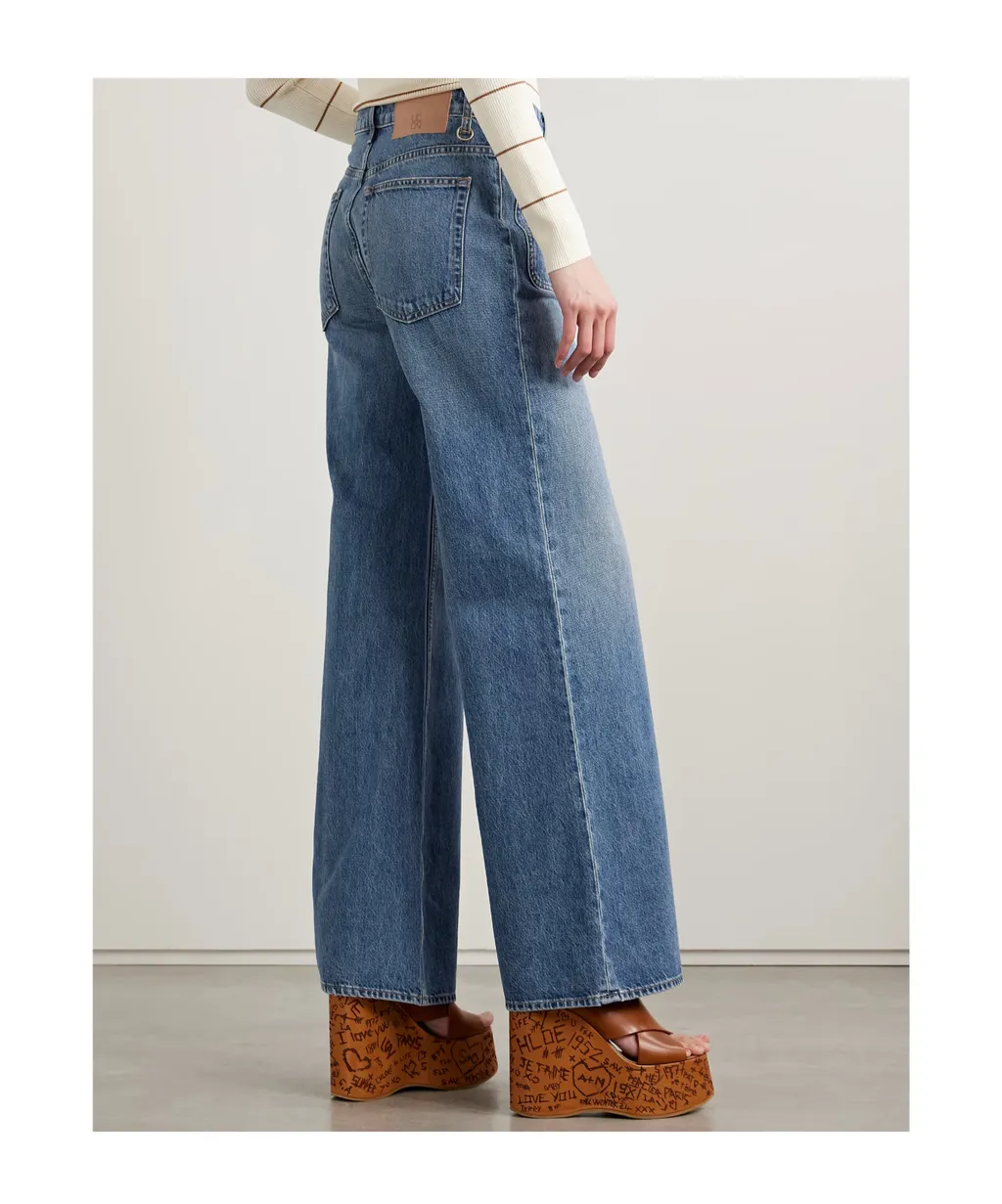 High-Waisted Flared Jeans