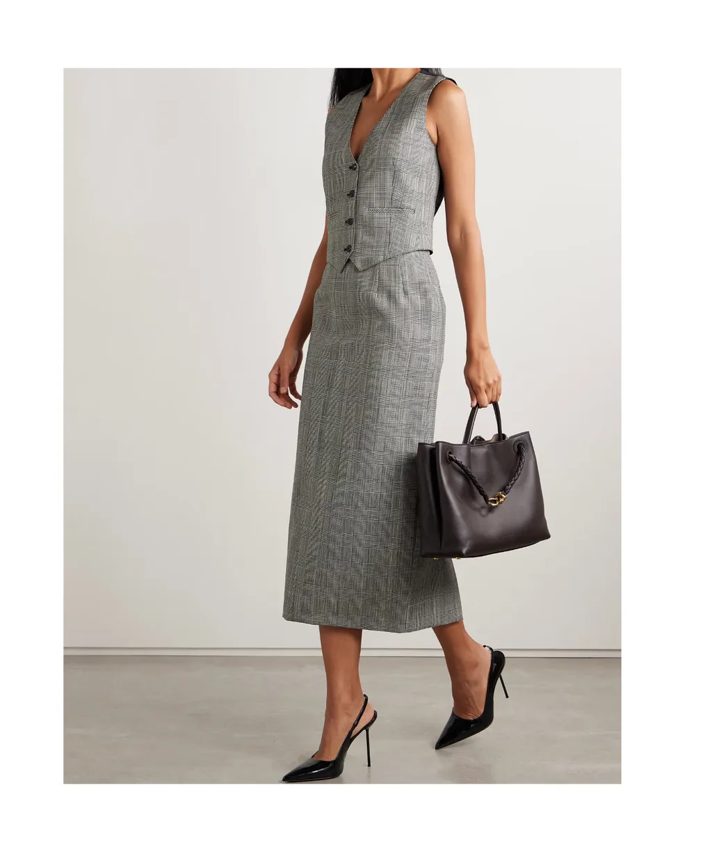 Single Breasted Check Vest