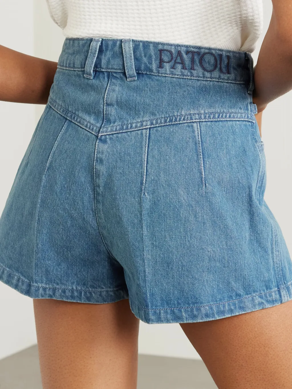 Logo Denim Shorts