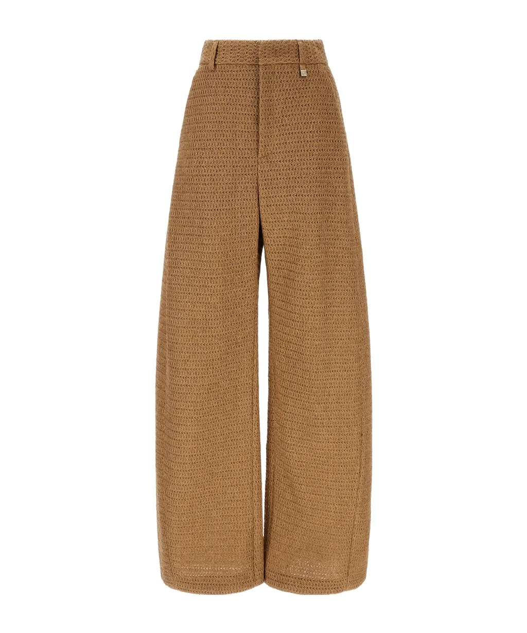 Giuseppe Di Morabito High Waist Wide-Leg Raffia Pants