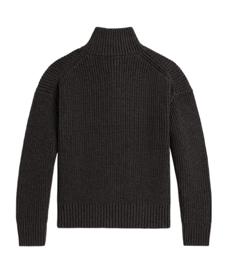 Ribbed Quarter-Zip Sweater