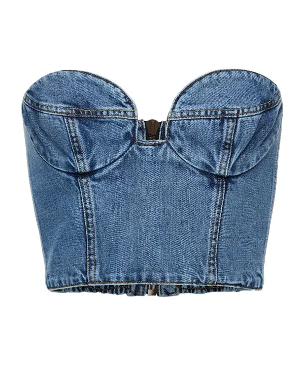 Zip Denim Tank Top