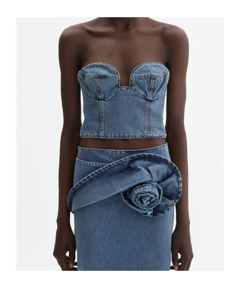 Zip Denim Tank Top