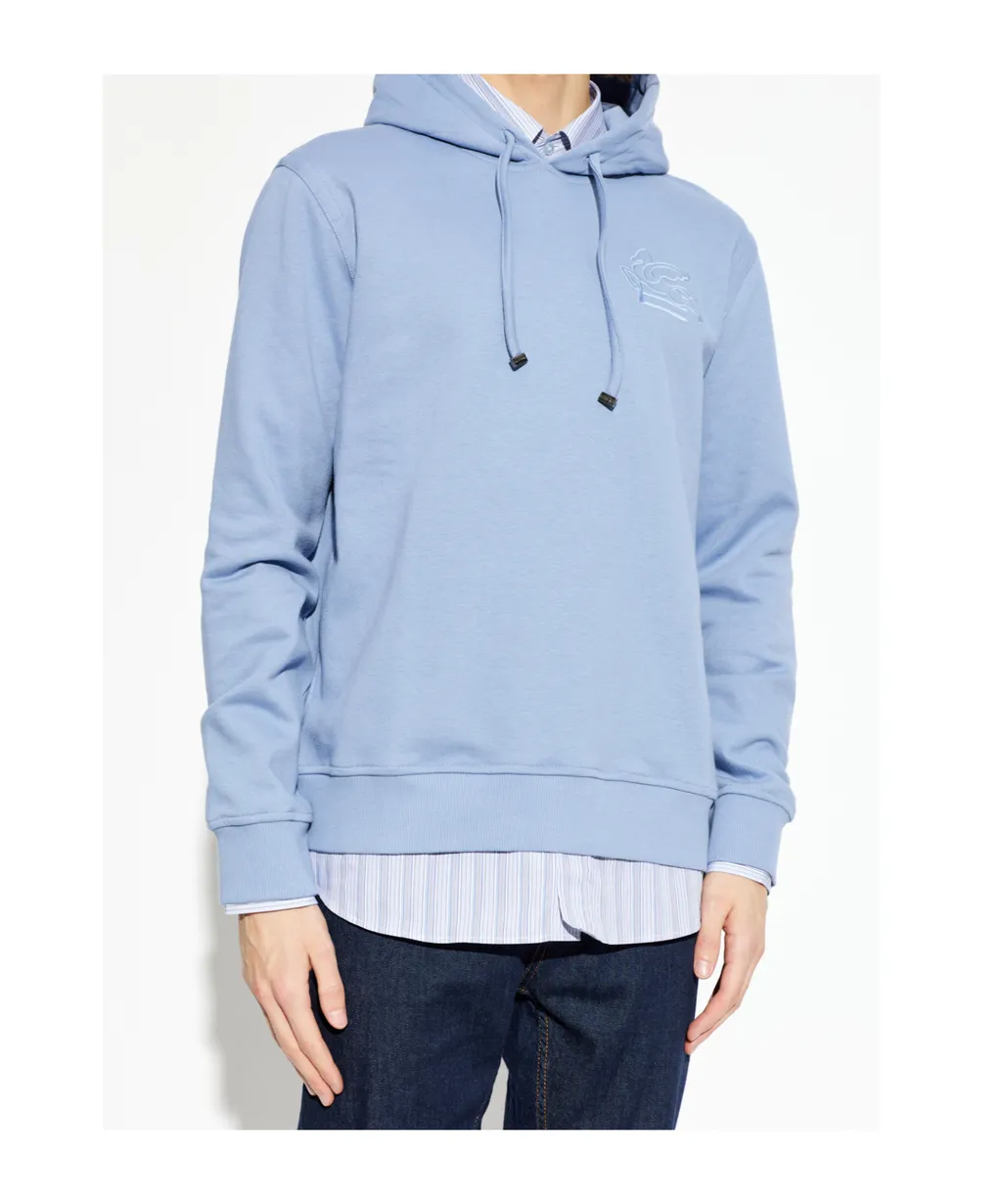 Etro Pegaso Embroidered Drawstring Hoodie