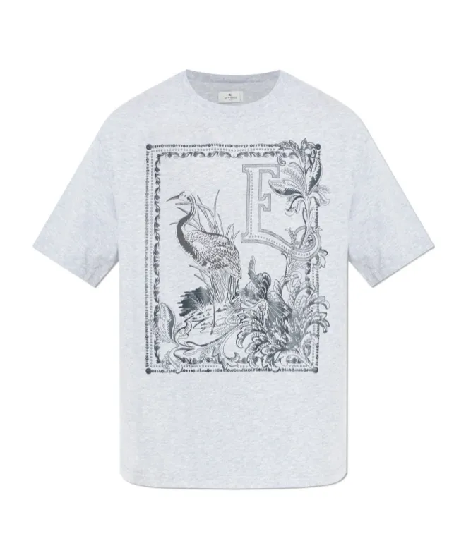Etro Graphic Printed Crewneck T-Shirt