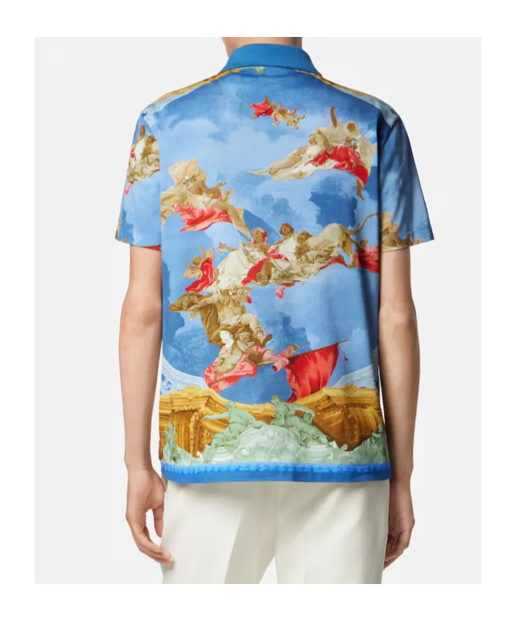 Versace Pattern-Printed Polo Shirt