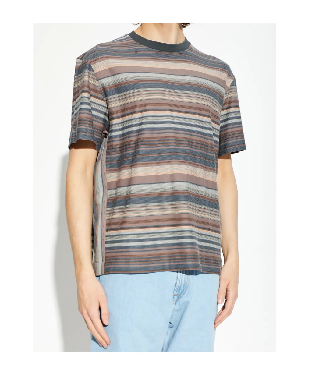 Paul Smith Striped Patterned Crewneck T-Shirt