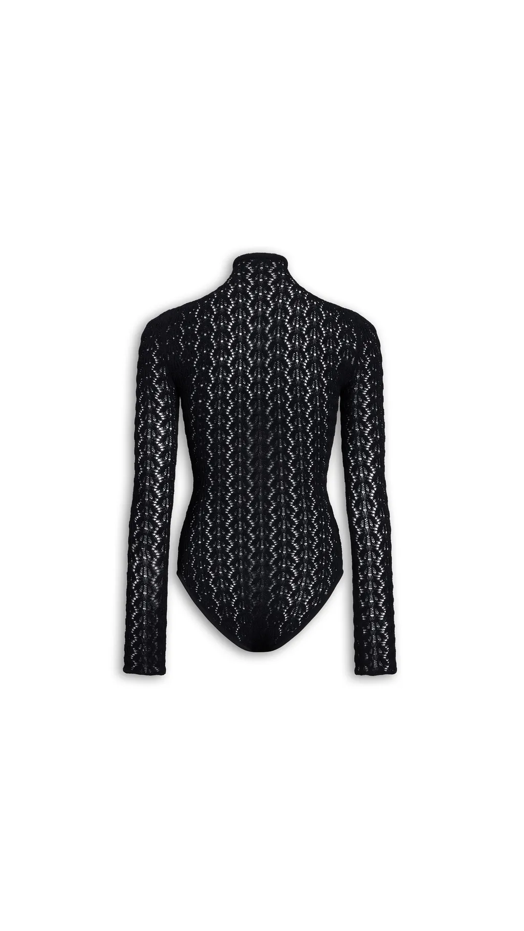 Highneck Stretch Lace Bodysuit
