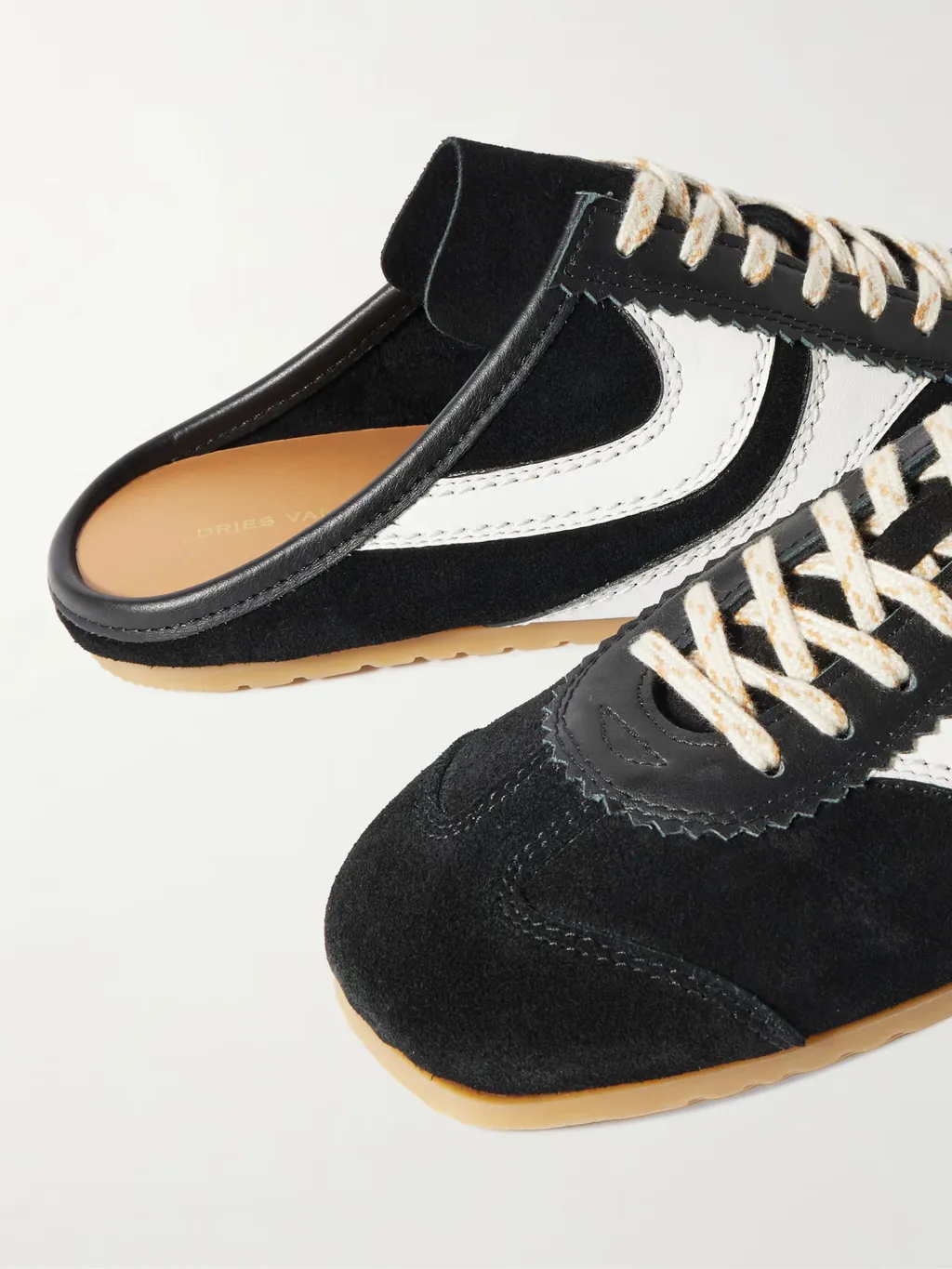 Dries Van Noten Round Toe Lace Up Sneakers