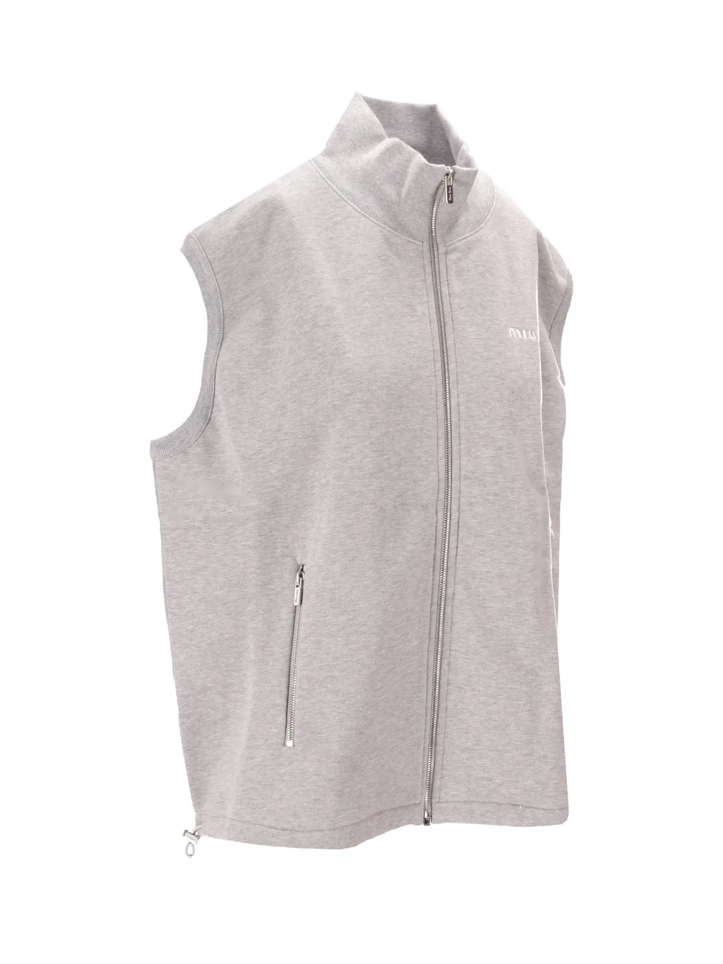 Zipped Sleeveless Sweatshirt