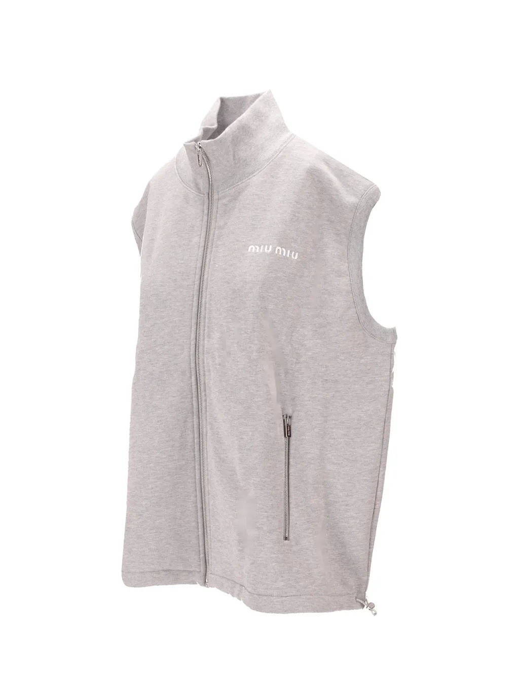 Zipped Sleeveless Sweatshirt