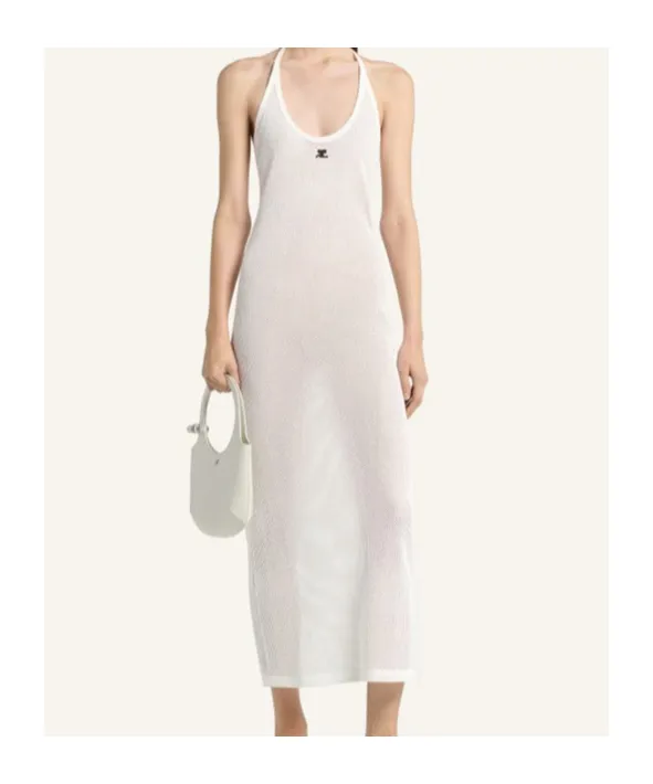 Halter Neck Spaghetti Strap Maxi Dress