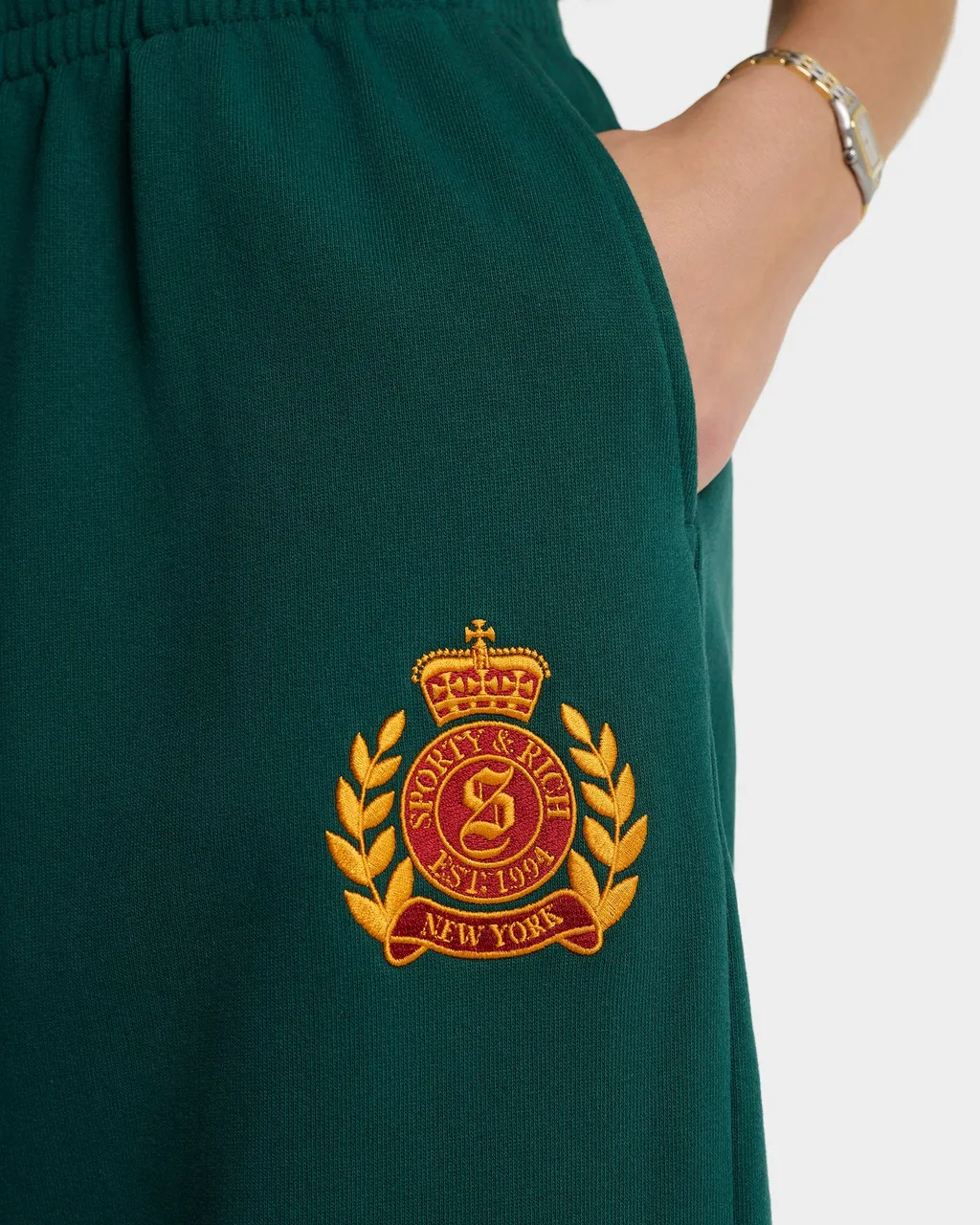 Ny Crest Embroidered Wide Sweatpant